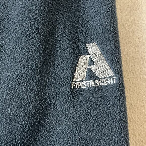 Eddie Bauer First Ascent Pullover Mens TL Blue 1/4 Zip Fleece Mock Neck - Picture 7 of 12